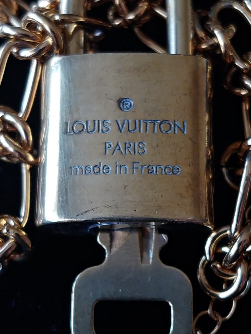 Louis Vuitton Gold-tone Padlock Necklace - Picture 3 of 8